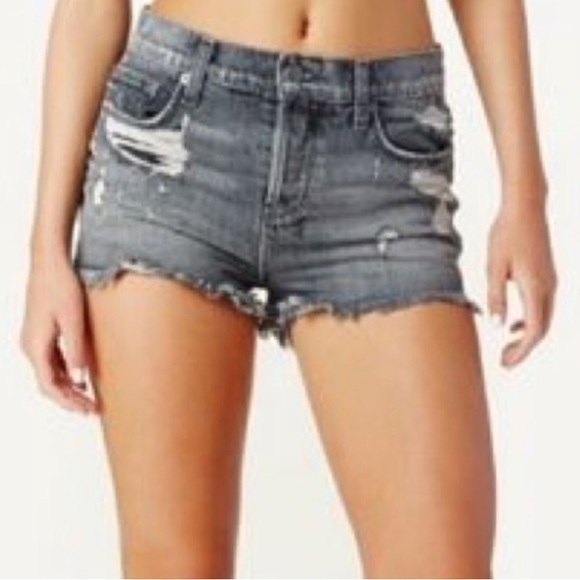 KSUBI Pretty Vegas Cut Off High Rise Shorts - Picture 1 of 16